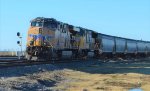 UP 7664 Parked on Train at the South End of the UP Brazos Yard 